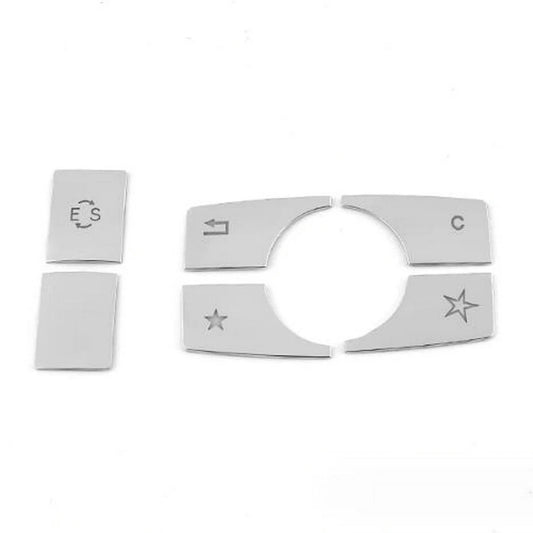 6Pcs Center Console Multimedia Button Cover for w212