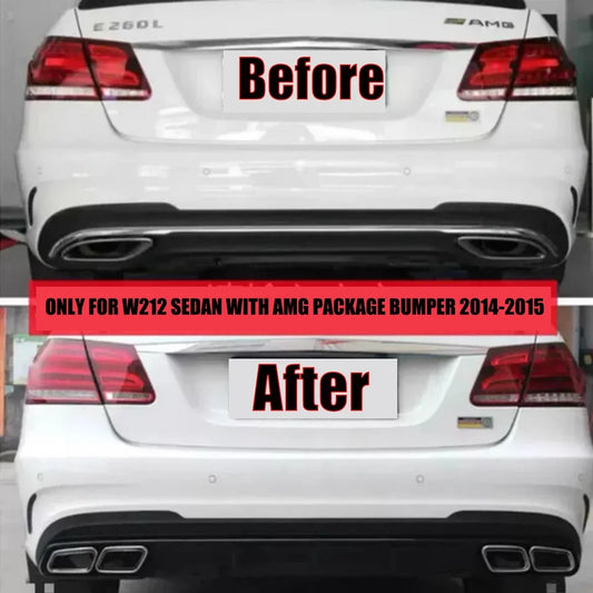 Facelift W212 E63 Style 2014-2015 Rear Diffuser + Tips