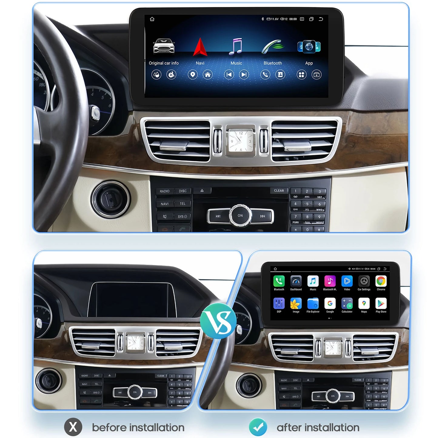 Carplay / Android Auto Upgrade for Mercedes Benz W212