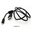 Black 6ft USB 2.0 Type A Male To Mini B 8 Pin Flat Male Camera USB Data Cable Cord For Nikon Coolpix Pentax Optio FinePix