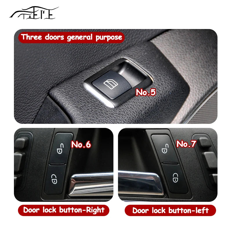 W212 Window Switch Replacement Buttons